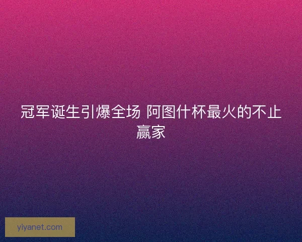 冠军诞生引爆全场 阿图什杯最火的不止赢家